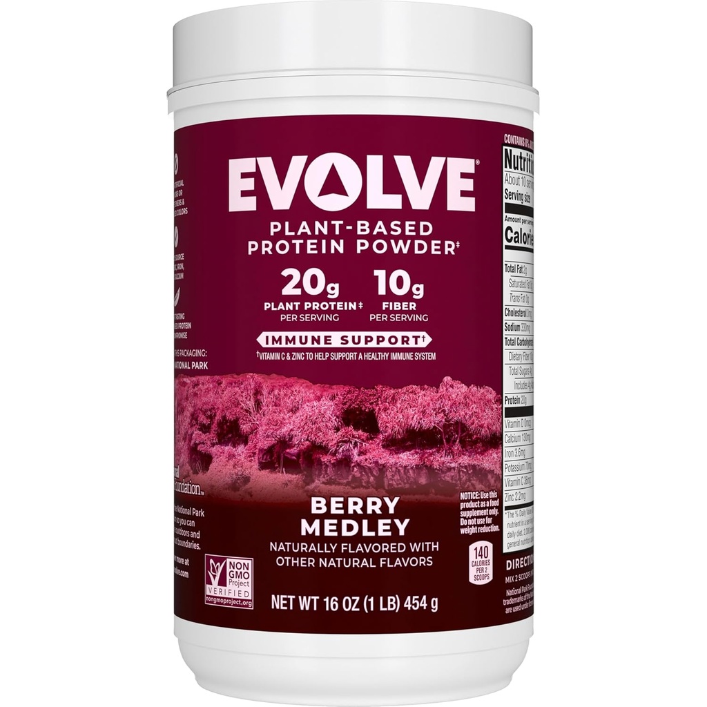 Evolve Proteine Powder, Berry Medley, 20g Proteine, 1 Lire