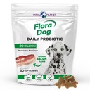 Planeta Vital - Probiotice de câine Flora, Chews câine Supliment cu 20 de miliarde de culturi și 11 tulpini, suport imun și digestiv Probiotice masticabile pentru câini, 30 Bacon naturale aroma Chews moale