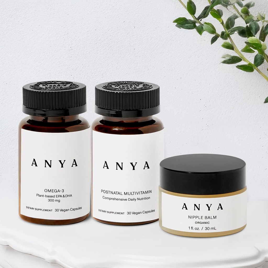 ANIA Multivitamine + Sfârc Balm Bundle Postpartum esenţiale pentru femei, suplimente postnatale pentru alăptare