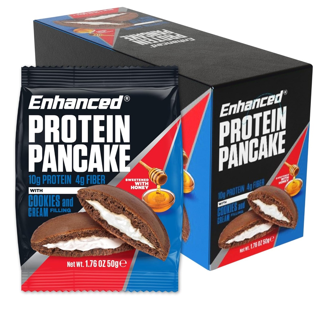 Clătite îmbunătăţite de proteine Labs pentru a merge - cookie-uri şi frişcă (Pachet de 10) - Carb scăzut, zahăr scăzut, Calorie scăzut, Proteina mare, Keto-Prieten - gata să mănânce Snack