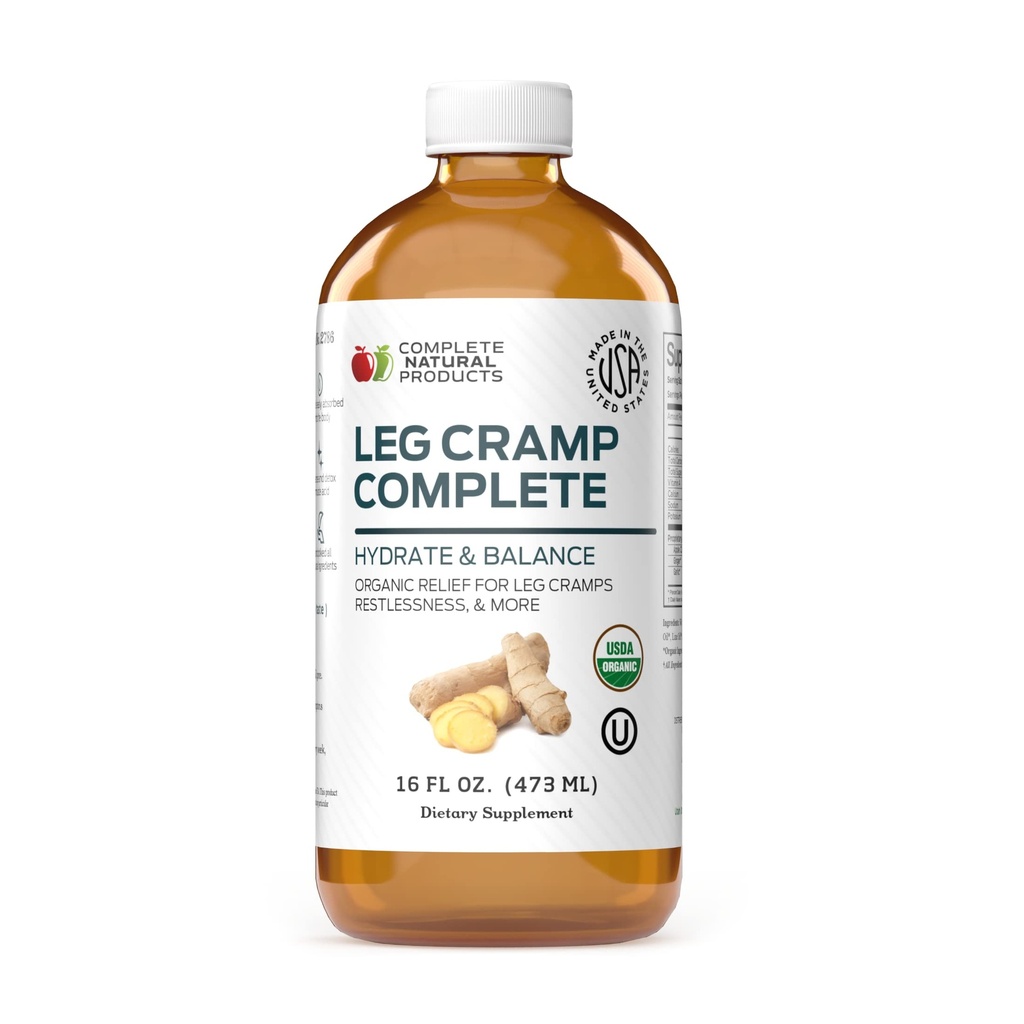 Picior Cramp Complete 16oz - Natural lichid Organic Amish musculare, Picior & picior Cramp Remedy Relief, Vitamina, & Supliment