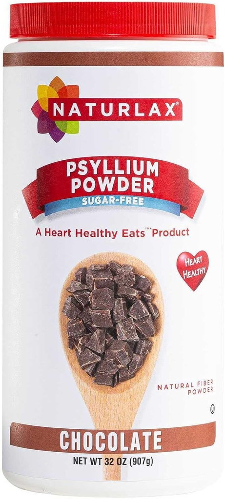 Psyllium Husk Fiber Powder fără zahăr, cu aromă de ciocolată 32 oz