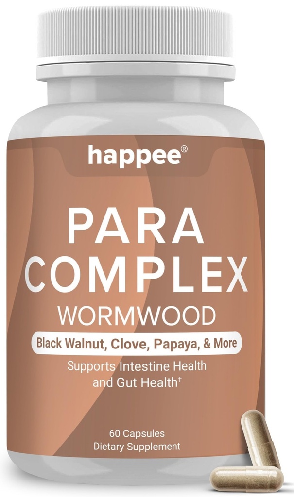 ParaComplex Garda intestinală pentru oameni - para Purge Herbal Cleanse for Gut Health & Digestive Balance - cu Wormwood, Black Walnut, Usturoi & More - 60 Capsule