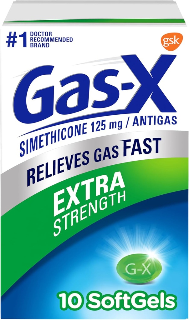 Gaz-X Extra Putere Relief Softgels cu Simethicone 125 mg - 10 Conte