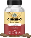 Uimitoare botanica Panax Ginseng tablete extract - 200 mg mare potent 80% ginsenozide pentru energie si relaxare - Supliment natural vegetal pentru Booster cognitiv - 30 comprimate