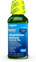 Îngrijire de bază Nighttime Severe Rece & Flu Liquid, Original, 12 fl oz (Pachet de 1)