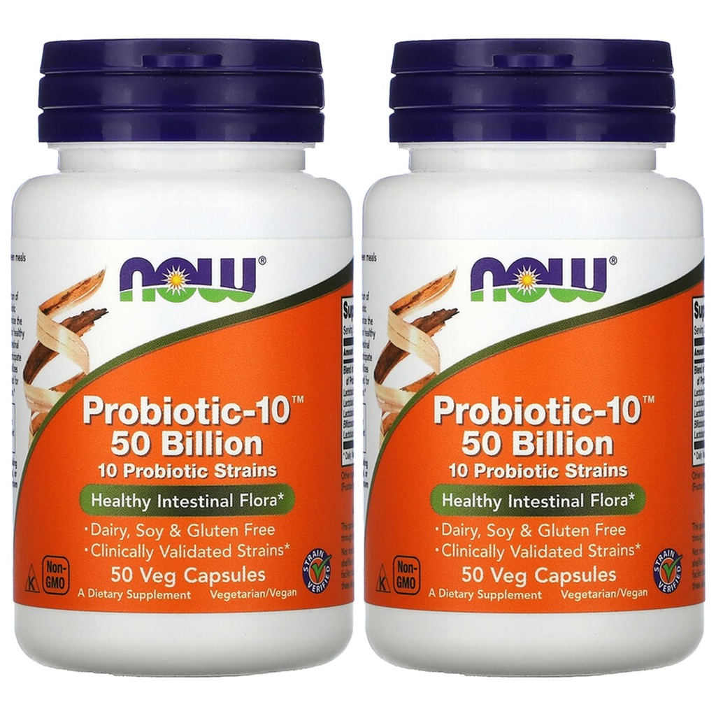 Probiotic10 50 Miliarde - acum alimente - 50 - VegCap - (Pachet de 2)