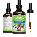Pet Wellbeing - valoare aur zahăr din sânge pentru câini și pisici - suport natural pentru niveluri de zahăr din sânge sănătos în animalul de companie cu diabet zaharat - 4 oz (118ml)