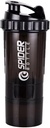 5 În 1 Sticla Shaker Proteine - Serii profesionale sticla Shaker pentru Shake-uri de proteine și sala de gimnastică de antrenament Pre,Cu depozit de pulbere,Pill Tray,Mixing Ball,Shakes Cup (negru)