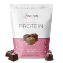 Un Sol Lean Pudră de proteine pe bază de plante, Pea & Brown Proteine de orez, Carb scăzut, Vegan Friendly - Gluten, Lactoză, & Soy Free - Fără adaos de zahăr, non-GMO, Nutriție curată, Nu Bloating (Sare de mare ciocolată)