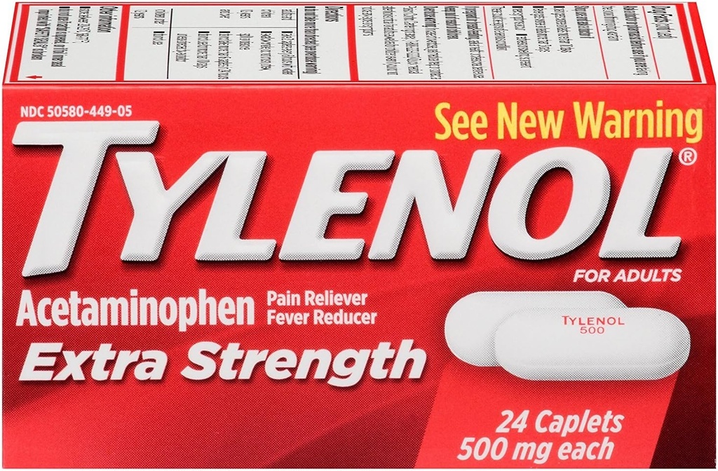 Acetaminofen 500 mg Caplete 24 fiecare