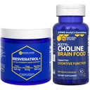 Natural STACKS Acetilcolină Brain Food + Resveratrol Supliment Bundle - Suporturi Funcţie cognitivă & Brain Aging * - 120 Capsule totale