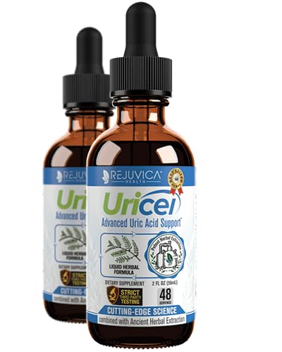 Uritel - Advanced Uric Acid Supplement & Curatare - Livrare lichid pentru o mai buna absorbtie - Tarta Cherry, Chanca Piedra, Seminte de telina, Turmeric & More!