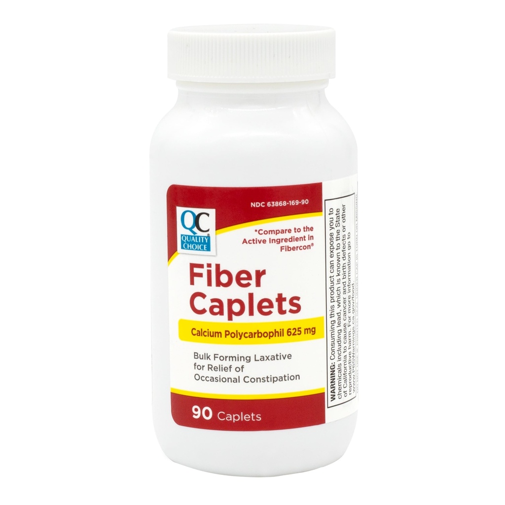Cality Choice Fiber Therapy Caplets, Safe and Confortabil Constipation Relief Without the Gas and Bloating, Insolobale Fiber for Bowel Neregularity in a 90 Conte Bottle of Caplets