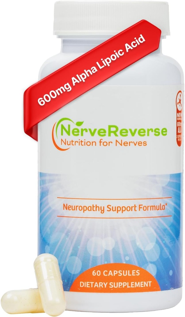 NerviReverse Neuropatie Suport Capsule Formula - 3 Pachet (3 Flacoane) - 90 zile de aprovizionare