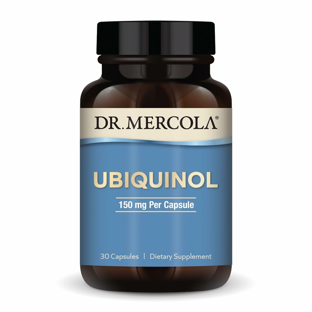 Dr. Mercola Ubichinol 150 mg, 30 Servings (30 capsule), Supliment alimentar, susține producția de energie, non-GMO