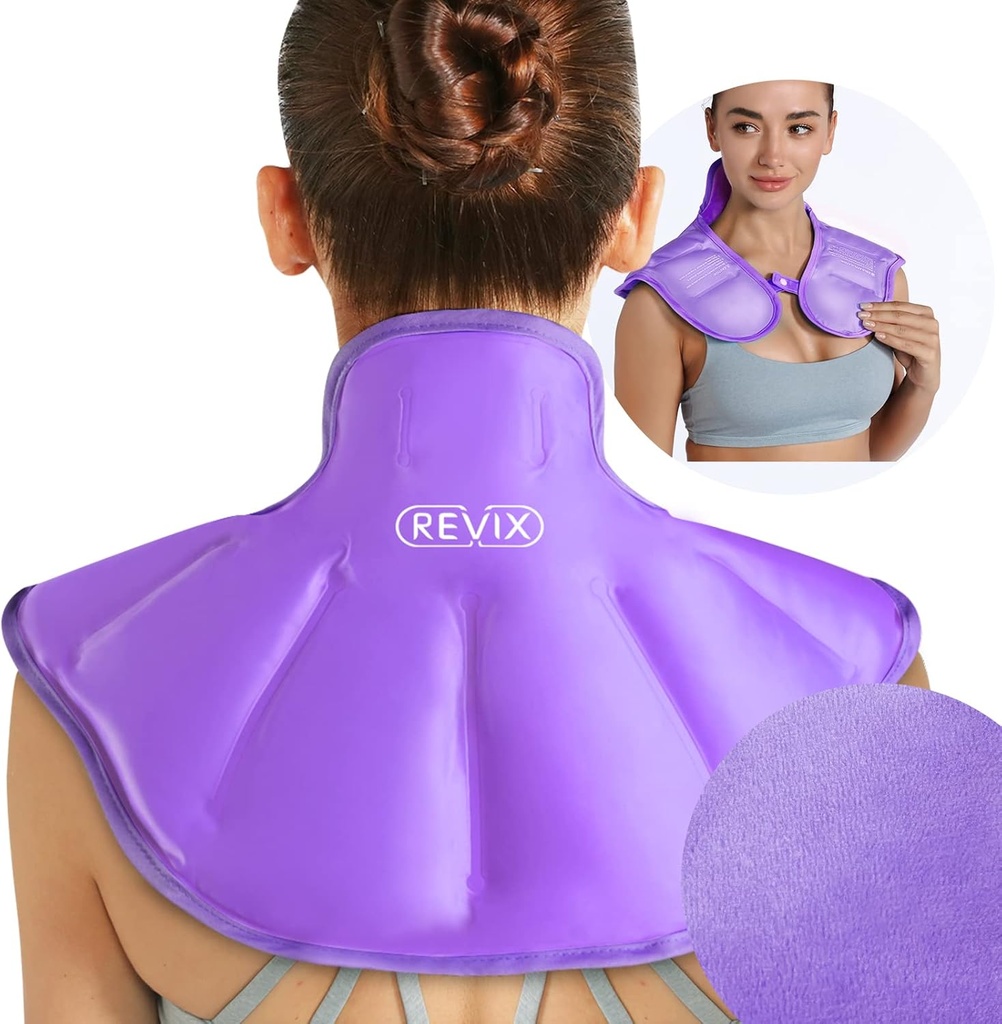 Pachet de gheaţă Reutilizabil pentru Umăr mare Gât pachet de gheaţă Wrap pentru sus spate Oboseală, Soothing Disconfort şi Oboseală, Purple