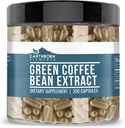 Elemente născute pământean Extract de cafea verde 200 capsule, pur și nediluat, fără aditivi