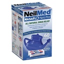 Neilmed NasaFlo Unbreakable Neti Pot cu 60 Pachete premixate