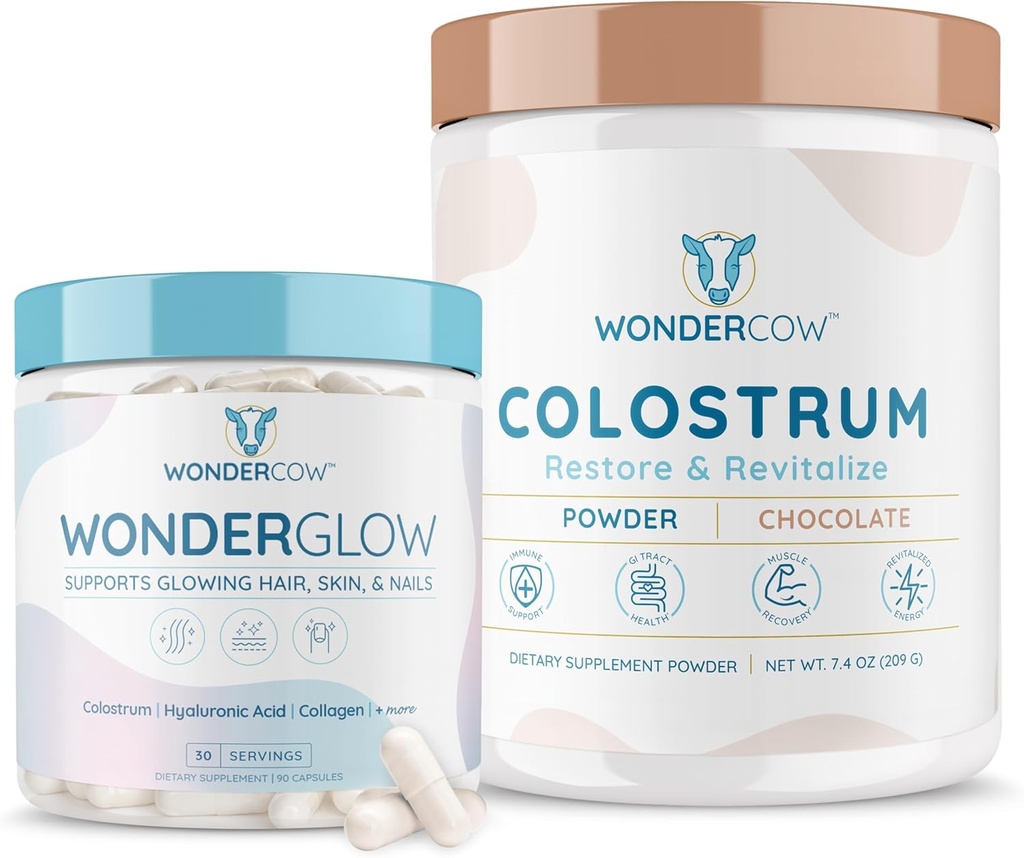 WonderCOW WonderGlow Chocolate Colostrum Bundle