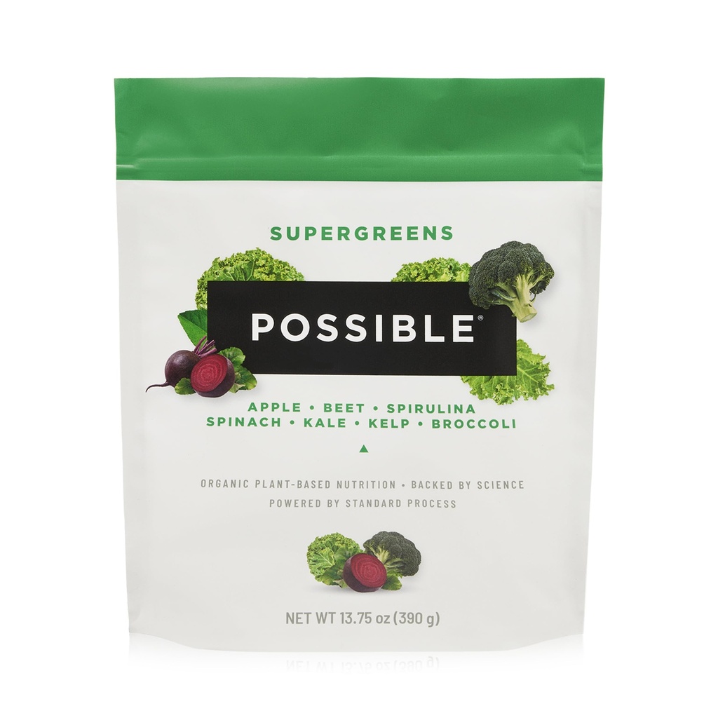 SuperGreens - Superfoods Powder Mix cu 23 Ingrediente alimentare integrale - Vegan, Organic, Plant-Based Wellness - Gluten-Free, USDA Organic - Clean Label - 1 sac, 30 Serviri