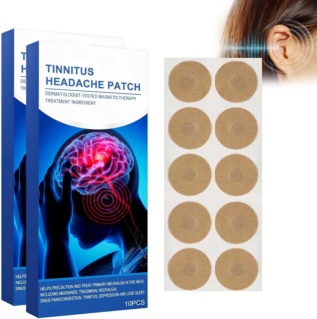 Tinitus patch-uri 20 PC-uri, petice ureche pentru tinitus, petic ureche, Weaken auz, Urechi mancarimi / Patch tesatura non-Woven (20PCS)