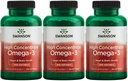 Swanson High Concentrat Omega-3 Ulei de pește - Acidi grași esențial - (120 Softgels, 680mg Fiecare) 3 ambalaj