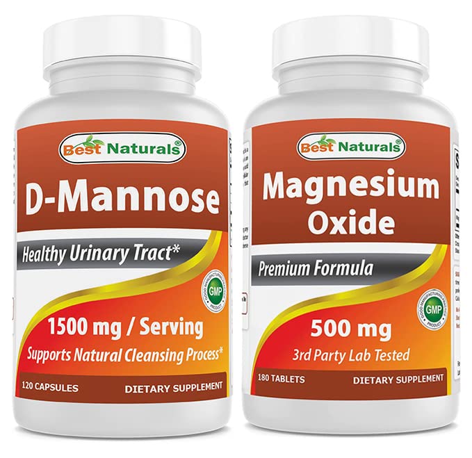 Cele mai bune naturale D- Manoză 1500 mg & Oxid de magneziu 500 mg