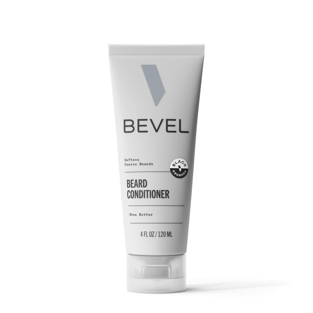 Bevel Beard Balsam pentru barbati - Beard Softner cu ulei de nuca de cocos, unt de Shea si Aloe Vera, Softens si conditii Barbă pentru a ajuta la reducerea spargerii, 4 Oz
