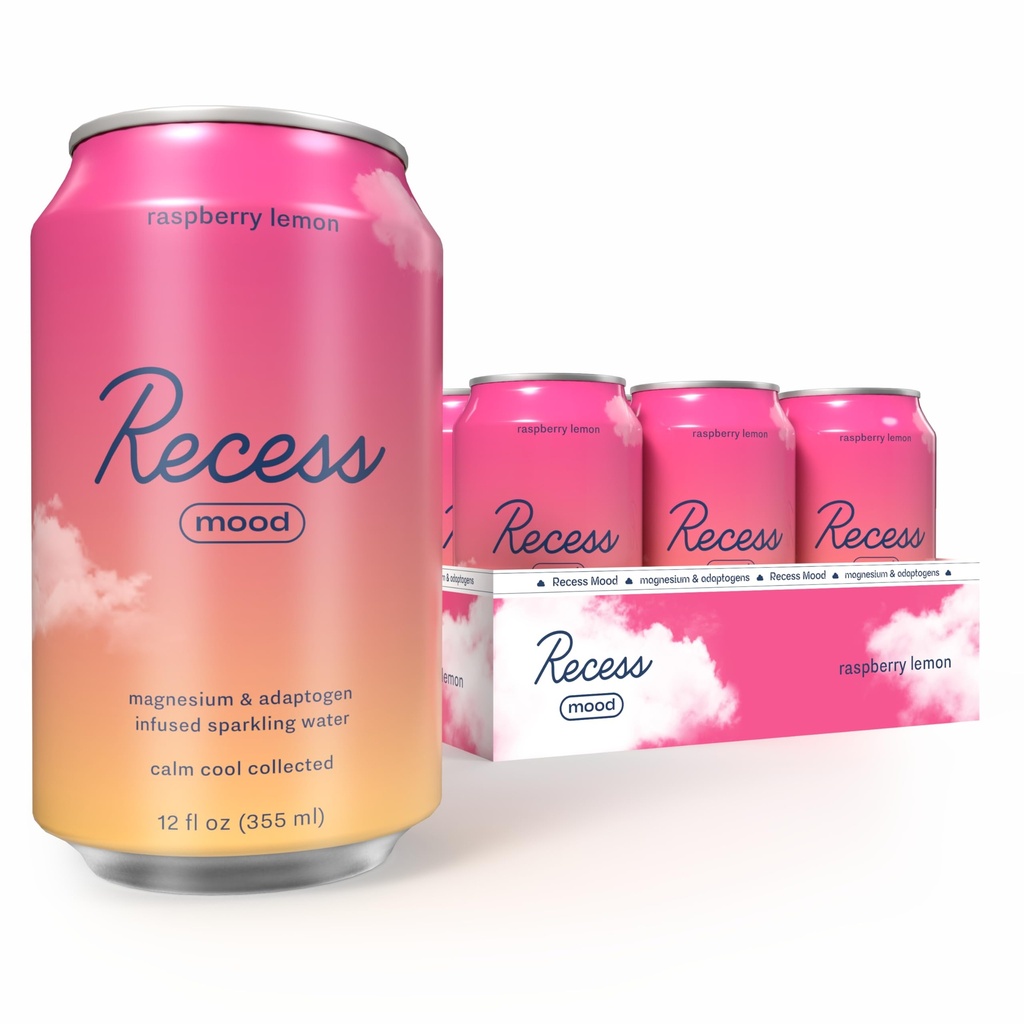 Reces Mode Magneziu și Adaptogen Bea, Calmant Relaxare Beverage, 12 uncie (Raspberry Lemon, 12 ambalaj)