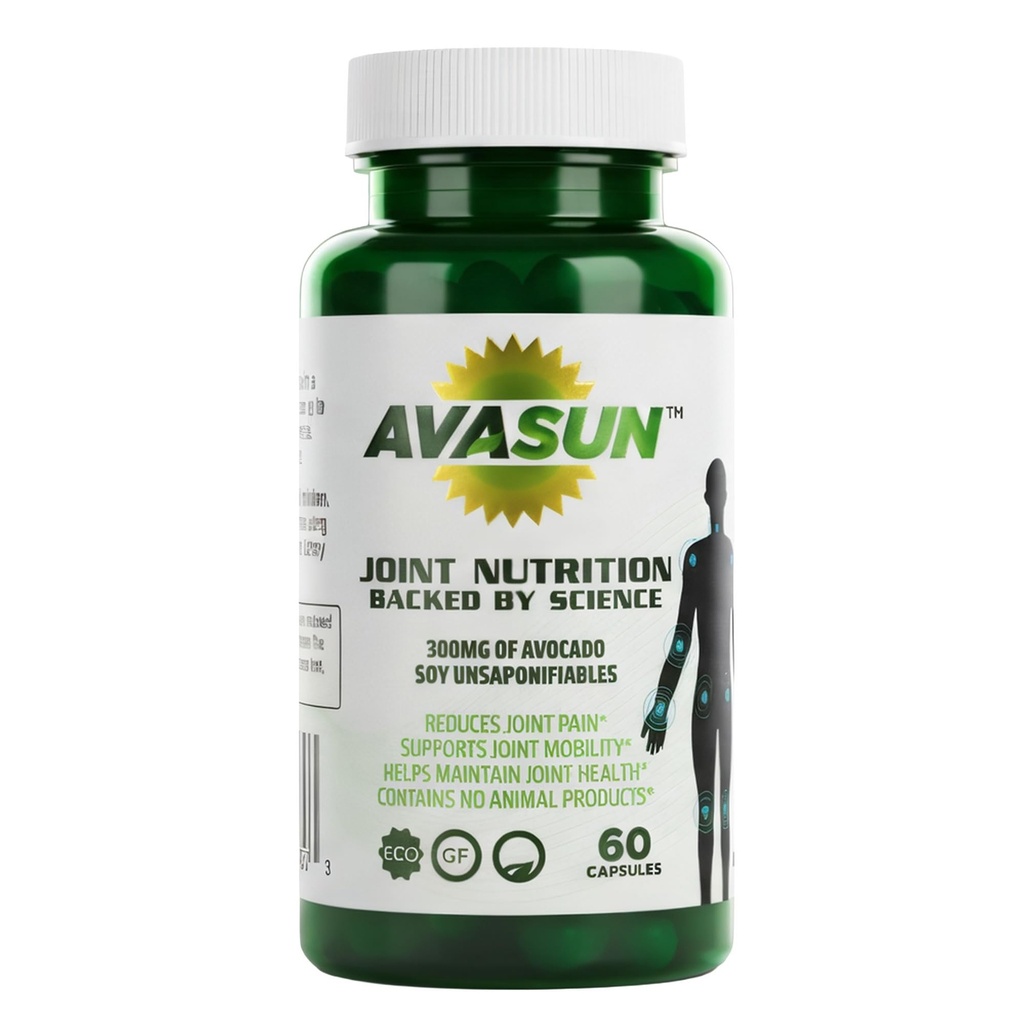 Supliment comun de sprijin pentru sănătate, susținut de știință, Avocado Soy Nesaponificabil, 300Mg ASU, Plant based, Dairy Free, Gluten Free, Non-GMO, 60 capsule zilnice pe flacon (2 lună de aprovizionare)