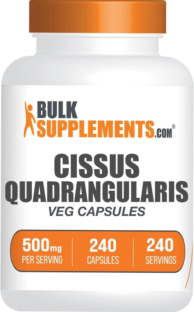BulkSupplements.com Cissus Quadrangularis Extract capsule - Cissus Quadrangularis Supliment - Gluten Free, 1 Capsule per Serving, 240 Capsule Veg (Pachet de 1)