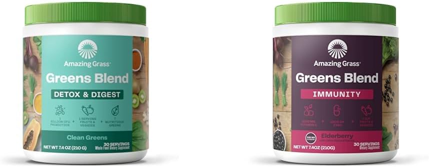 Amazing verdeață Blend Detox & Digest: Smoothie Mix, Cleanse with Super Greens Powder & Greens Blend Superfood for Immune Support: Super Greens Powder Smoothie