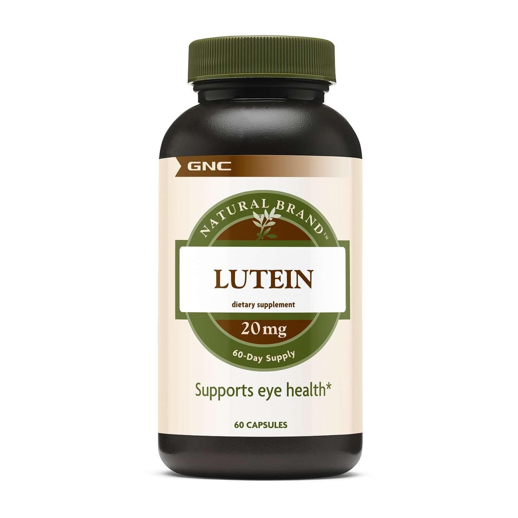 GNC Natural Brand Lutein 20mg, Sustine sanatatea ochilor, 60 capsule