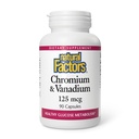 Factori naturali, Crom & Vanadium 125 mcg, Suportă Metabolism sănătos, 90 capsule