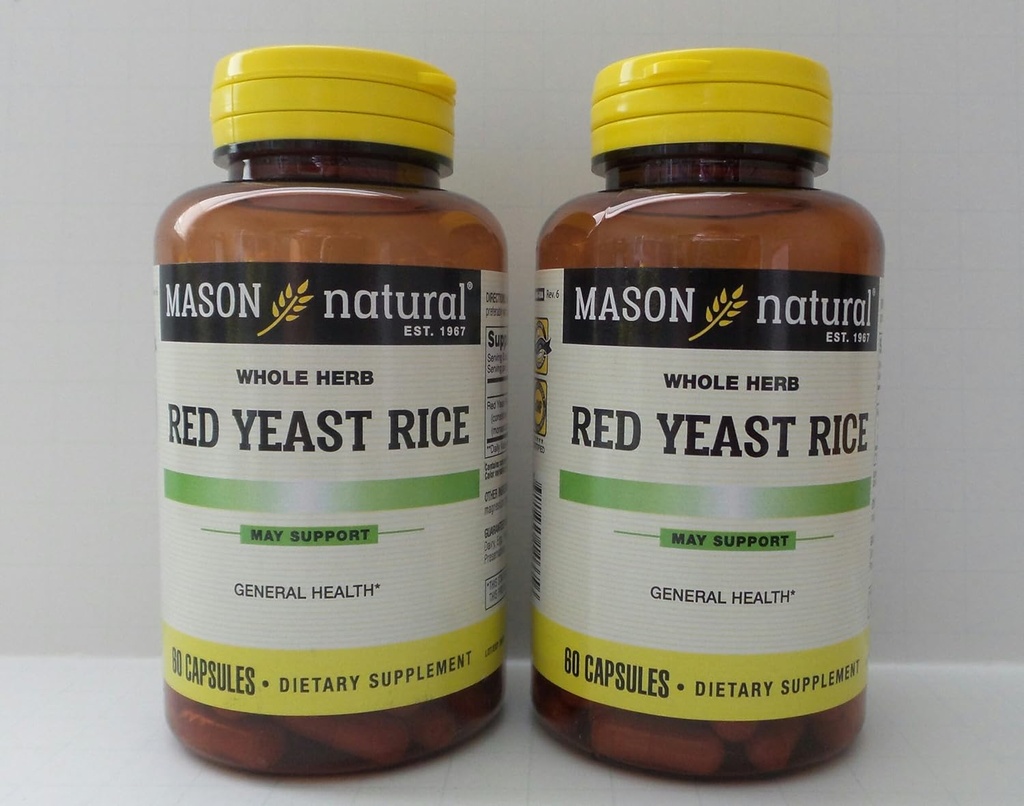 MASON NATURAL Red Yeast Rice Capsule - 60ct, ambalaj de 2