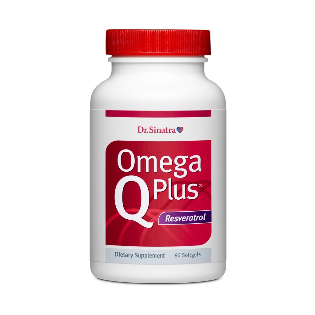 Dr. Sinatra Omega Q Plus Resveratrol - Omega-3 Supliment cu CoQ10 și Resveratrol - Promovează Comprehensive Heart and Whole Body Health to Help You Age Well (60 softgels)