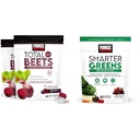 Force Factor Total Beets Soft Chews with Beetroot, Grapeseed Extract, Antioxidanti, Nitrates, L-Citrulline, 120 Count, 2-Pack and Smarter Greens Superfood Chews with 25+ Superfoods, Probiotics, Antioxidanti si Fiber, 60 Count