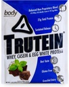 Nutriție corp Trutein Pulbere de proteine ridicate: 45% Whey, 45% Cazeină, 10% Ou Alb, Gluten-Free, Sodiu scăzut, Grass Fed Whey Pulbere Proteină, Supliment sala de gimnastică & Breakfast Shake, Ciocolată Mint, 34g Mostră