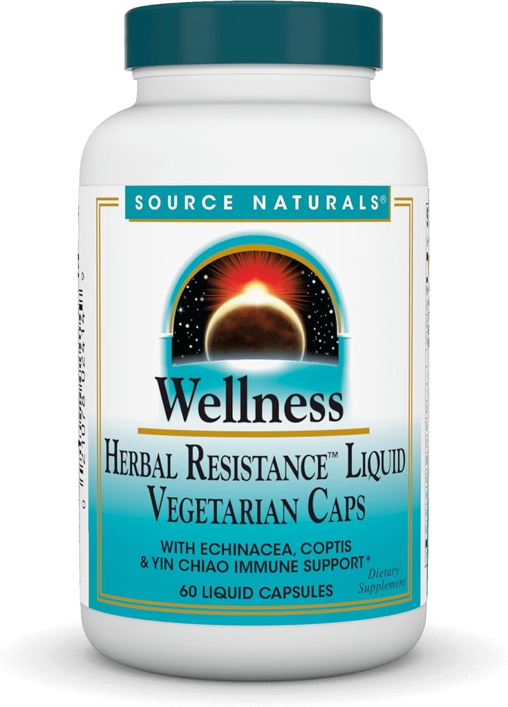 Sursa Naturals Wellness Rezistenta la plante, echinacea, Contis & Yin Chiao suport imunitar *- 60 Capsule