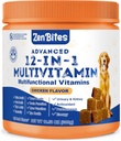12-in-1 Dog Vitamine & Probiotice 120 Soft Chews - Multivitamine organice cu glucosamină pentru câini - Supliment de sprijin comun pentru câini de toate vârstele,Sizes, & Breeds,Suports Skin,Heart,Imunitate
