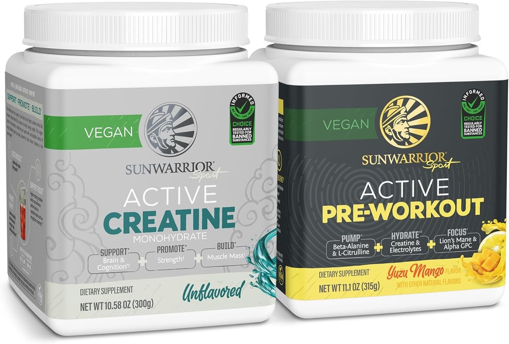 Active Preworkout Hidratare Blend & Creatine Monohidrat Set de pulbere 