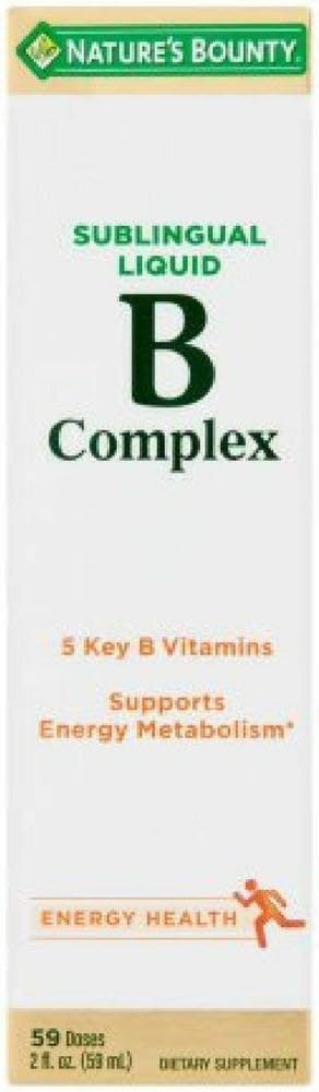 Natura's Bounty Vitamina B Complex Sublingual lichid 2 oz (Pachet de 3)