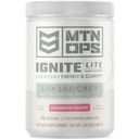 MTN OPS Ignite Energetic Drink Powder Gluten Free Nitricoxide Supplement Drink Mix, L Arginine, L Citruline, Cafeina & Nootropic Sugar Free Drink Mix, 45 Servings, Strawberry Daiquiri Flavor by Eva Shockey