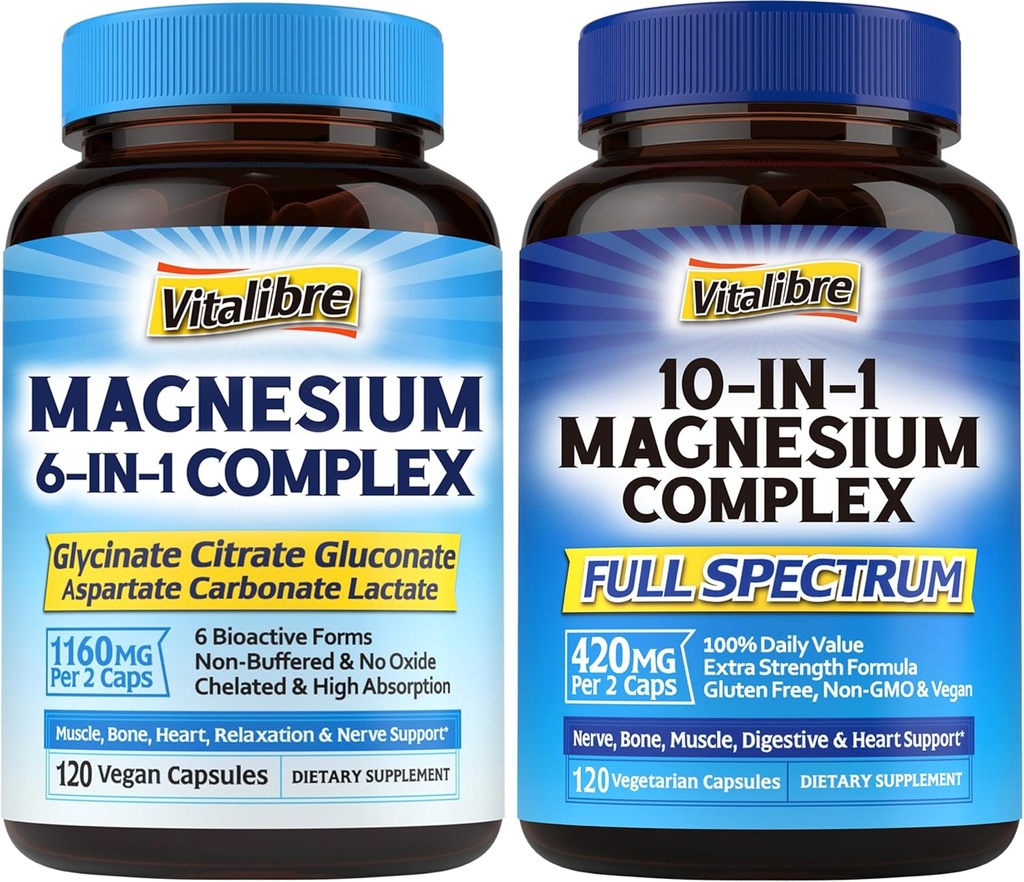 Complex de magneziu 6 in 1 si Complex de magneziu 10 in 1
