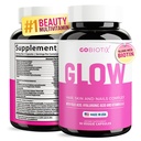 GOBIOTIX Piele de păr și unghii Suplimentul de vitamine - 10000mcg Biotin pastile cu acid hialuronic, Folat, fier, magneziu și zinc - producția de colagen, creșterea părului - 30 Servings