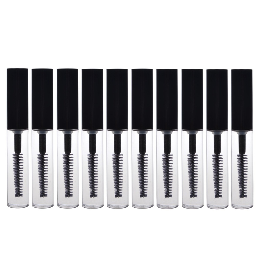 AKOAK 10 Pachete 4ml transparent Reutilizabil flacon gol Tube Container machiaj Flacoane cosmetice instrument pentru gene de creștere ulei/Mascara cu perie pentru casă și călătorie