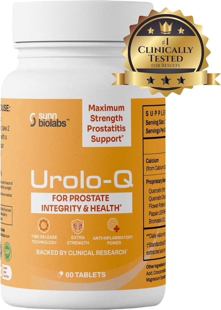 Urolo-Q Extra-Forngth Prostate Suport pentru prostatita cronica, CPPS Putere maxima Suplimente eficiente de sanatate prostata pentru barbati 