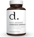 Candida Flush & Cleanse 60 Conte Curaj Suport pentru Balanced Gut Flora cu Oregano, Acid Caprilic, Probiotice, Enzime & Digestive - Supliment alimentar fără OMG