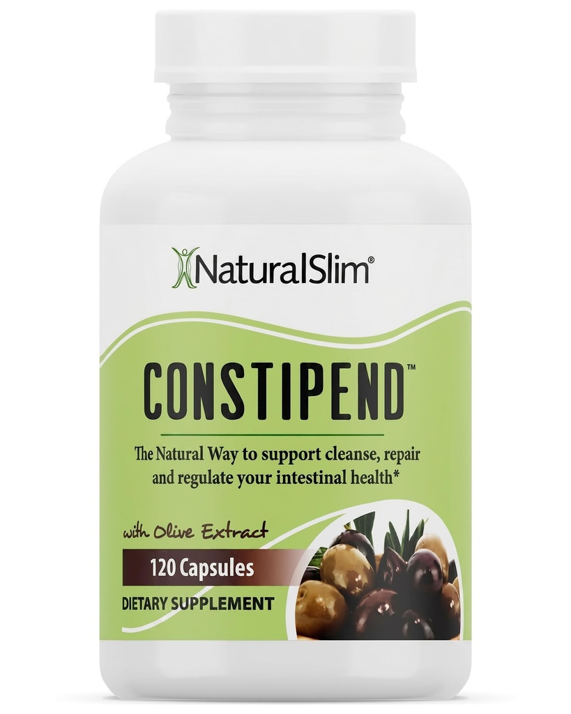 NaturalSlim, Constipație Relief, Stool Softeners Constipend, Colon Cleanser pentru femei și bărbați cu Citrat de magneziu, Aspartate & extract de măsline, 120 capsule vegetale
